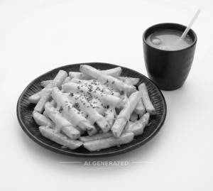 Cheese French Fries + Lime Juice