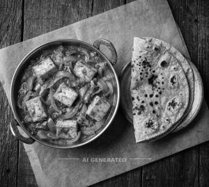 Paneer Do Pyaza + Tawa Roti (1 Piece)
