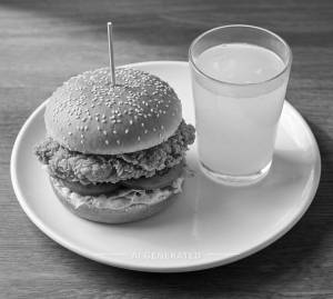 Chicken Zinger Burger + Lemon juice