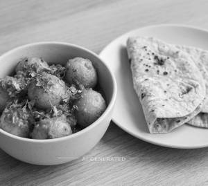 Dum Aloo + Plain Roti (2Pc)