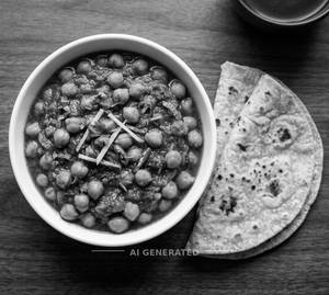 Chana Masala + Plain Roti (2 Pieces)