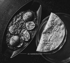 Egg Curry + Plain Chapati (1 Piece)
