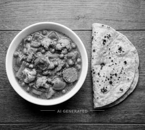 Mix Veg + Tawa Roti (1 piece)
