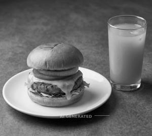 Veg Cheese Burger + Juice [1 Glass]