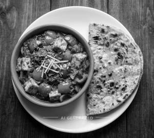 Kadhai Paneer + Tawa Butter Roti (1 piece)