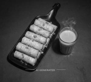 Spring Roll + Hot Tea Home Style
