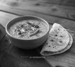 Dal Tarka + Tawa Roti (2 pieces)