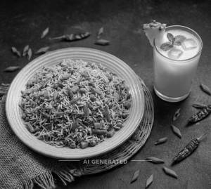 Veg Fried Rice + Pineapple Mocktail