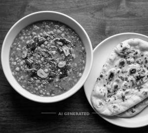 Plain Tadka + Naan (1 Piece)
