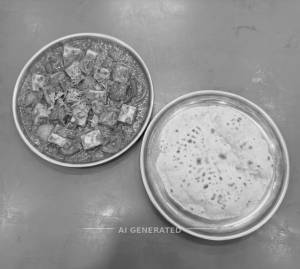 Kadhai Paneer + Plain Tawa Roti (1 piece)