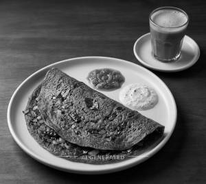 Onion Ragi Dosa + Coffee