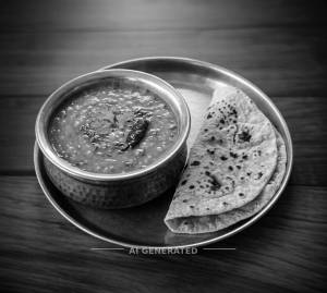 Dal Fry + Tawa Roti (2 pieces)