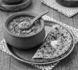 Dal Handi + Missi Roti (1 piece)