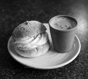 Cream Bun + Masala Chai