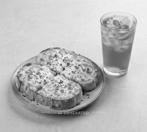 Garlic Cheese Toast + Nestea Lemon Iced Tea