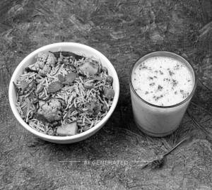 Veg Biryani + Butter Milk
