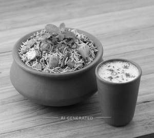 Veg Biryani + Masala Namkeen Chaas