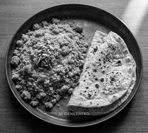 Desi Ghee Ghud Churmu + Special Swami Roti (2 pieces)