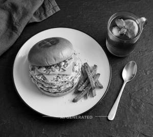 Fluffy Egg Burger + Ice Tea