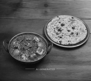 Paneer Kadai + Tandoori Roti (1 piece)