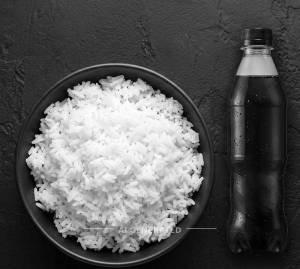 Plain Rice + Flavoured Cold Drinks
