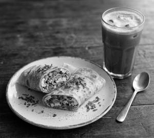 Masala Egg Roll + Cold Coffee