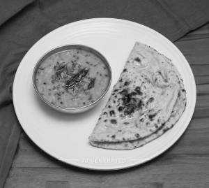 Dal Fry + Tandoori Roti (2 pieces)