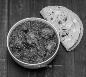 Chicken Curry + Plain Tandoori Roti (2 pieces)