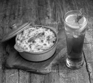 Baked Cheese Pasta + Blue Curacao
