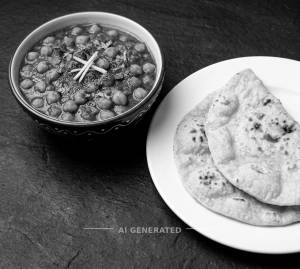 Chana Masala + Tawa Plain Roti (2 Pieces)