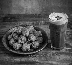 Chicken popcorn + Cold coffee
