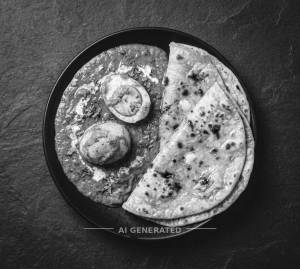 Egg Curry + Butter Tawa Roti (2 pieces)