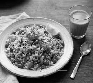 Kanda Poha + Masala Tea