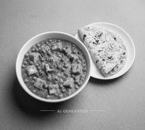 Matar Paneer 500 Ml + Tawa Roti (2 Pieces)