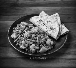 Mix Veg + 1 Simple Tawa Roti (2 Pieces)