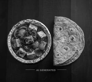 Paneer Do Pyaza + Plain Roti (2 pieces)