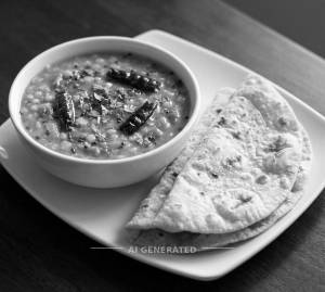 Dal Fry + Tawa Roti (2 pieces)