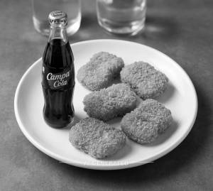 Chicken Nuggets [5 Pcs] + Campa cola bottle