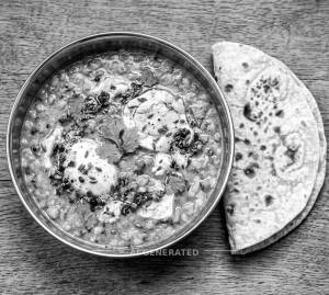 Egg Tadka + Plain Roti (2 pieces)