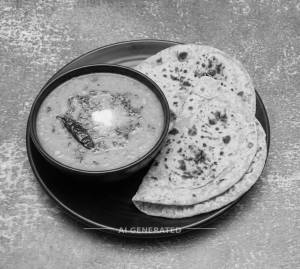 Dal Fry + Tawa Roti (2 pieces)