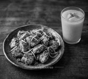 Lemon Chicken Dry + Mango Juice