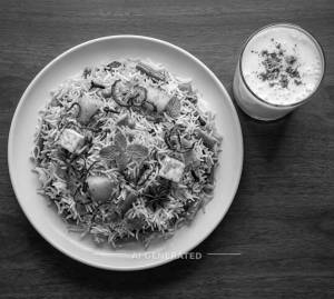 Hyderabadi Biryani + Buttermilk