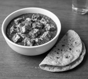 Palak Paneer + Tawa Roti (2 pieces)