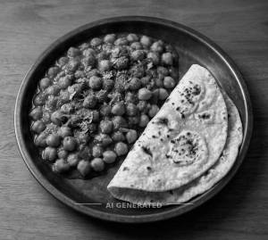Punjabi Chole + Tawa roti (2 pieces)