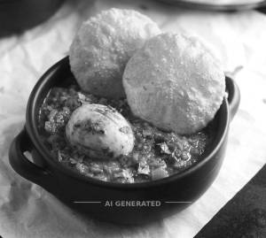 Egg Curry (1 Pc) + Puri(2 Pieces)