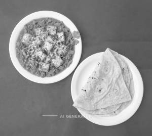 Cheese Tawa + Rumali Roti (1 piece)