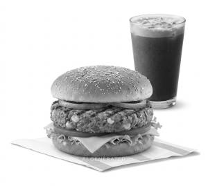 Veggie Burger + Cold Coffee