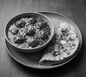 Manchurian Gravy + Tandoori Butter Roti (1 Piece)
