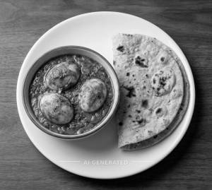 Egg Curry + Tandoori Roti Plain (2 pieces)