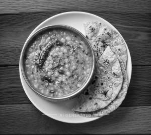 Dal Fry + Tawa Roti (2 pieces)